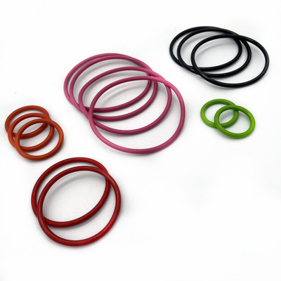 Segredo de anel de O-ring de borracha plana de silicone personalizado AS568 NBR FKM EPDM em tamanhos padrão e personalizados