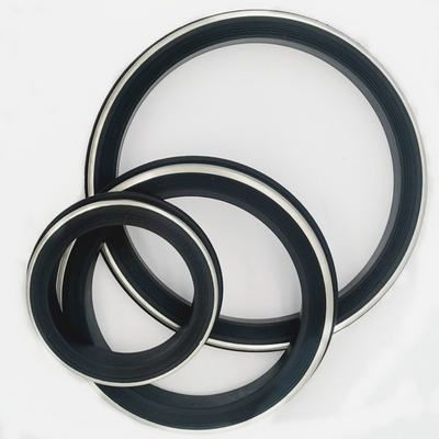 Resistente ao óleo e ao calor e aos produtos químicos NBR HNBR FKM PTFE Black Hammer Union Seal com suporte inoxidável
