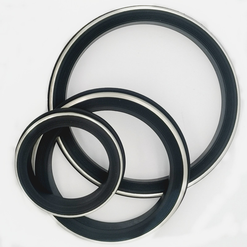 Resistente ao óleo e ao calor e aos produtos químicos NBR HNBR FKM PTFE Black Hammer Union Seal com suporte inoxidável